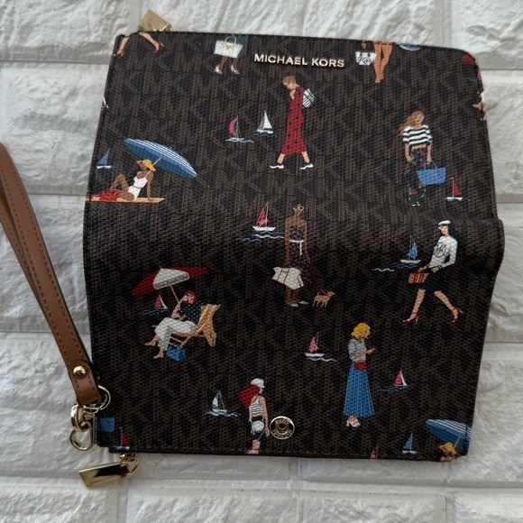 Michael Kors Adele Jet Set Smartphone Wallet Sailor Travel Woman - Picture 4 of 8